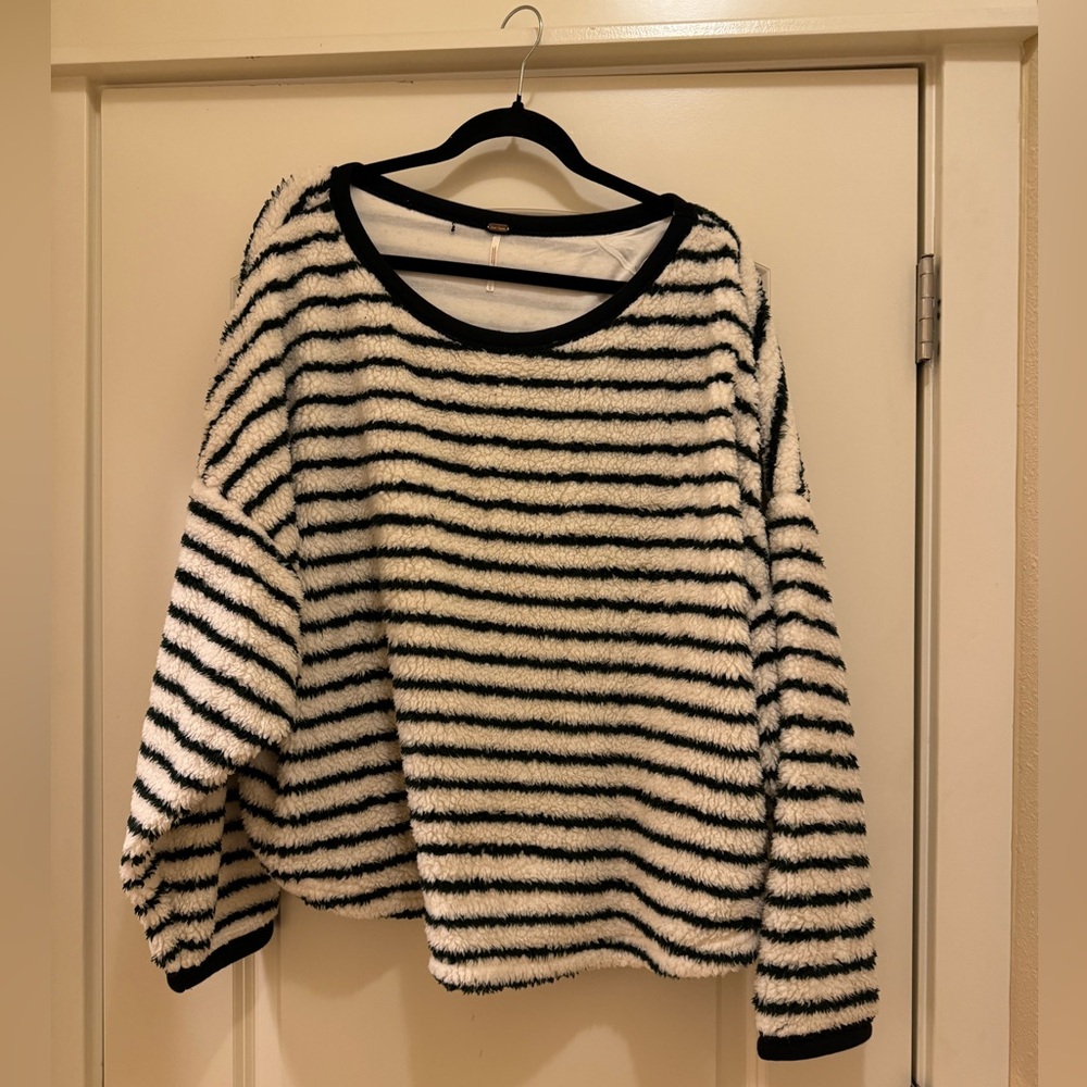 Free People fuzzy crewneck